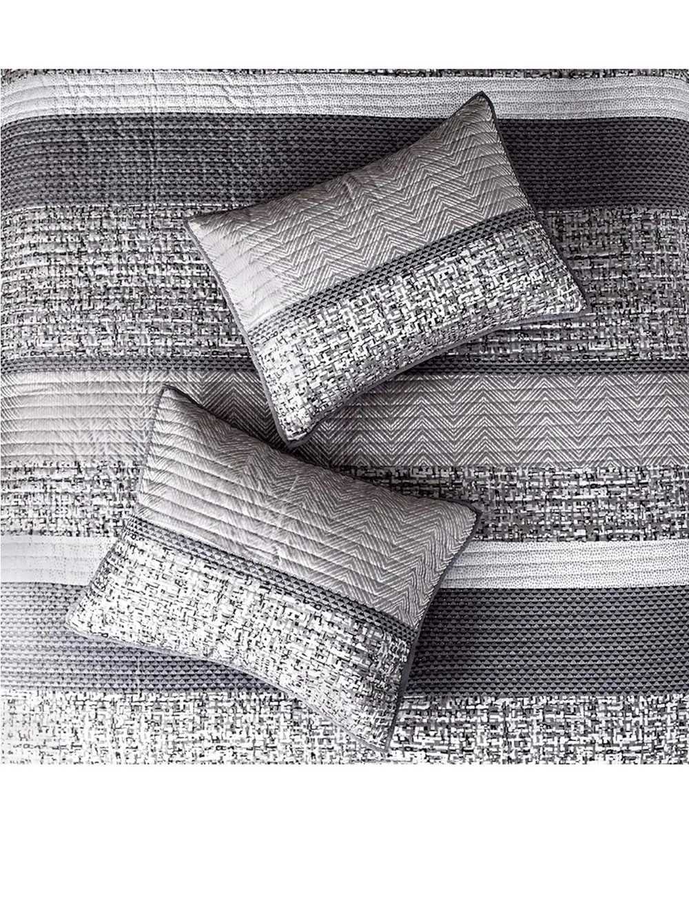 Madison Park Queen Quilt Set Lustrous Jacquard & Glitter Accent Coverlet Set